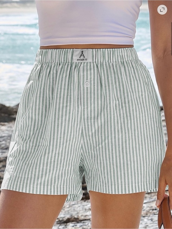 anrabess Pants - Women's‎ Save Green Stripe Cotton Boxers